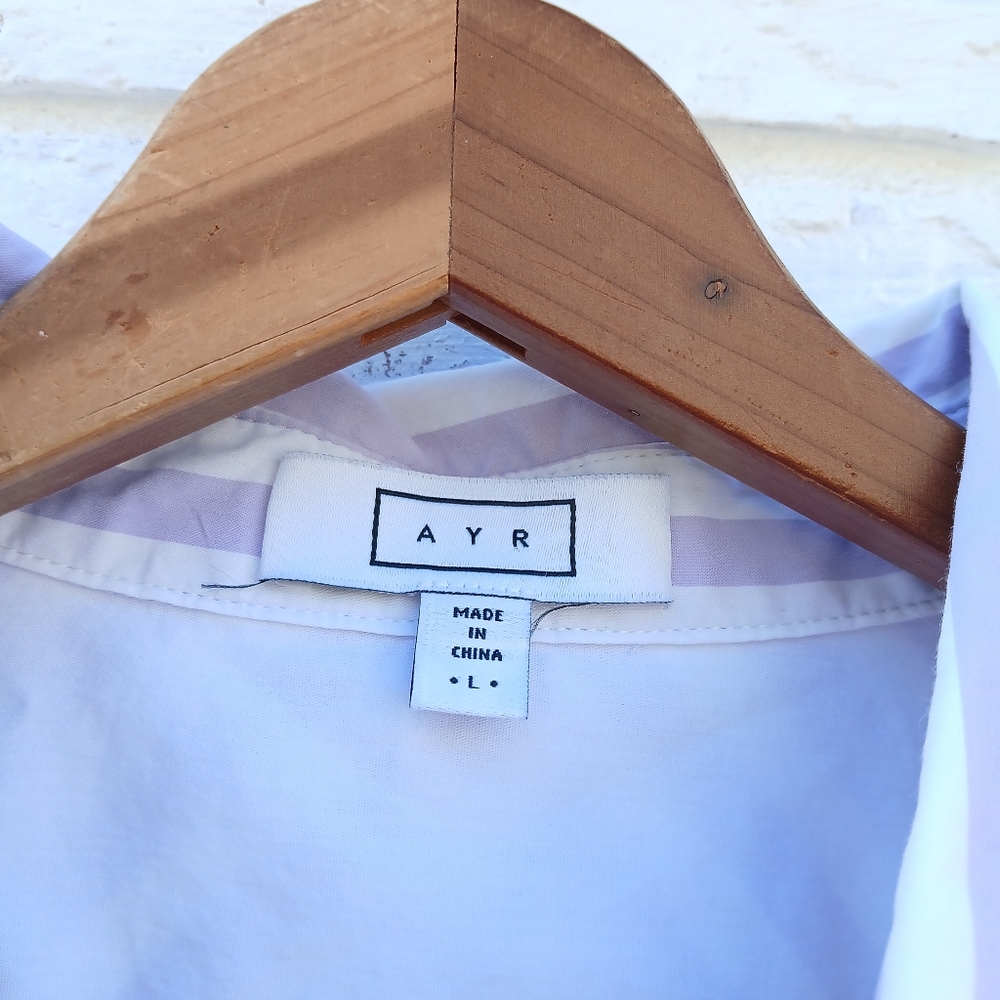 AYR The Deep End Stripe Shirt in Grape Soda Large - Picture 4 of 9